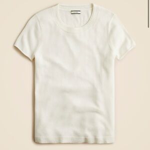 J.Crew Cashmere relaxed T-shirt in Snow, Size Small